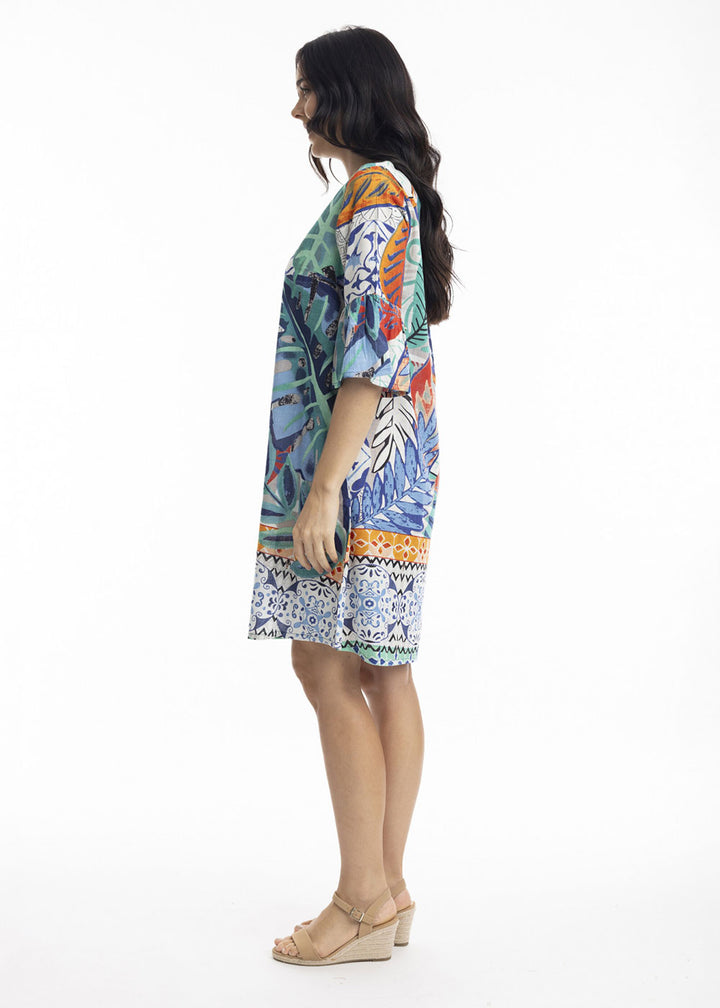 Cayman Frill Sleeve Dress