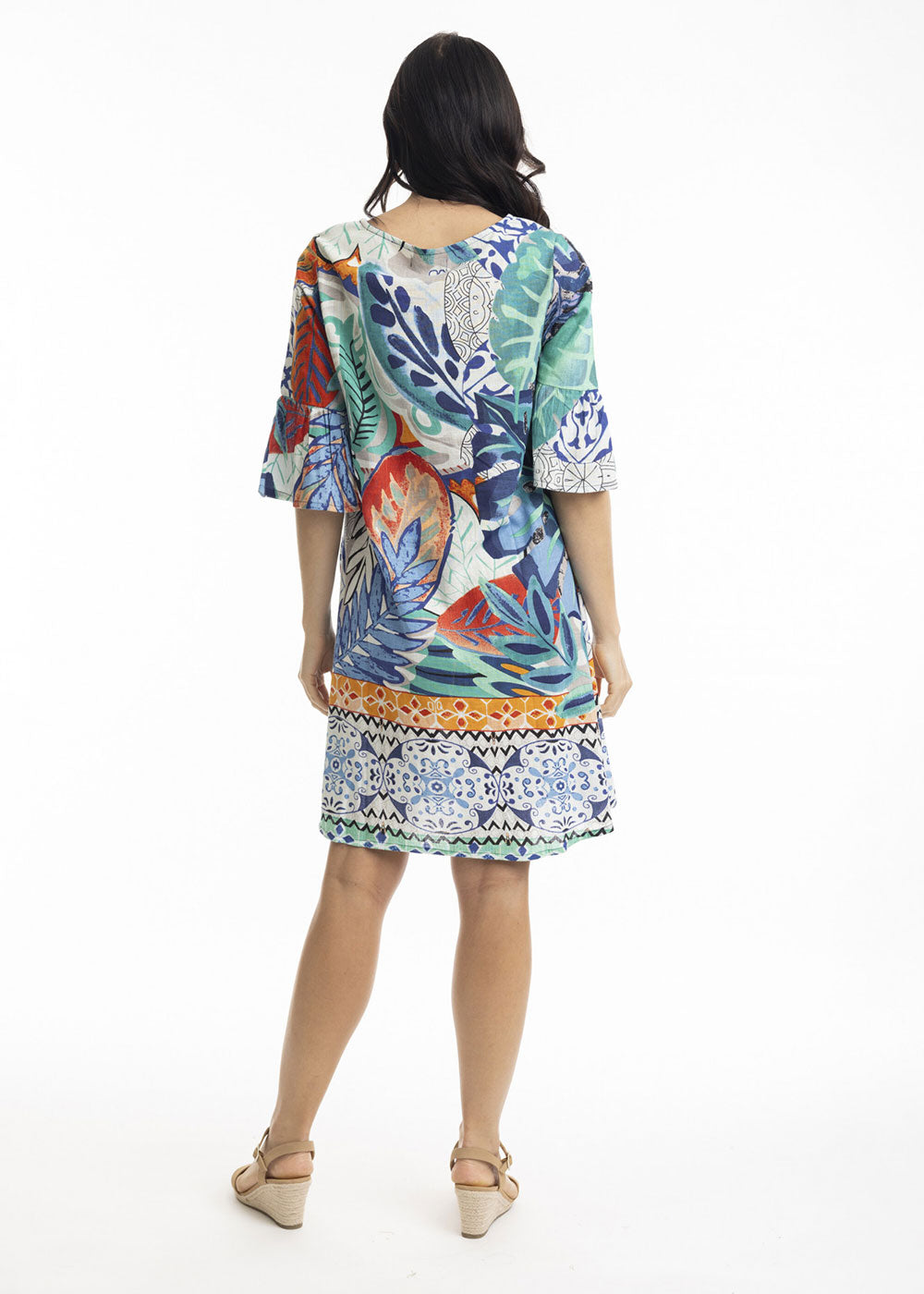 Cayman Frill Sleeve Dress