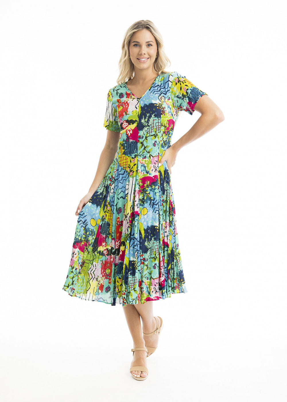 Elafonissi Godet Dress