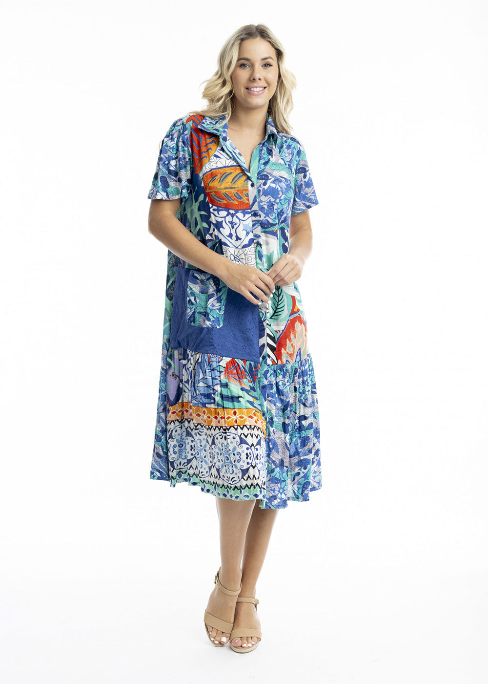 Cayman Midi Patch Dress