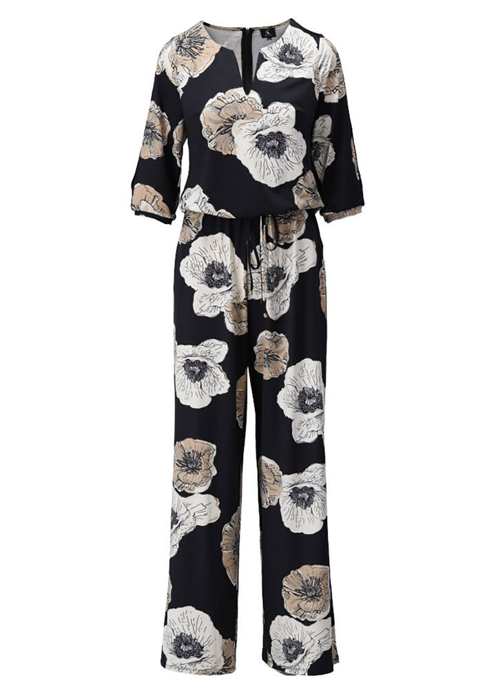 Flower Design Jumpsuit
