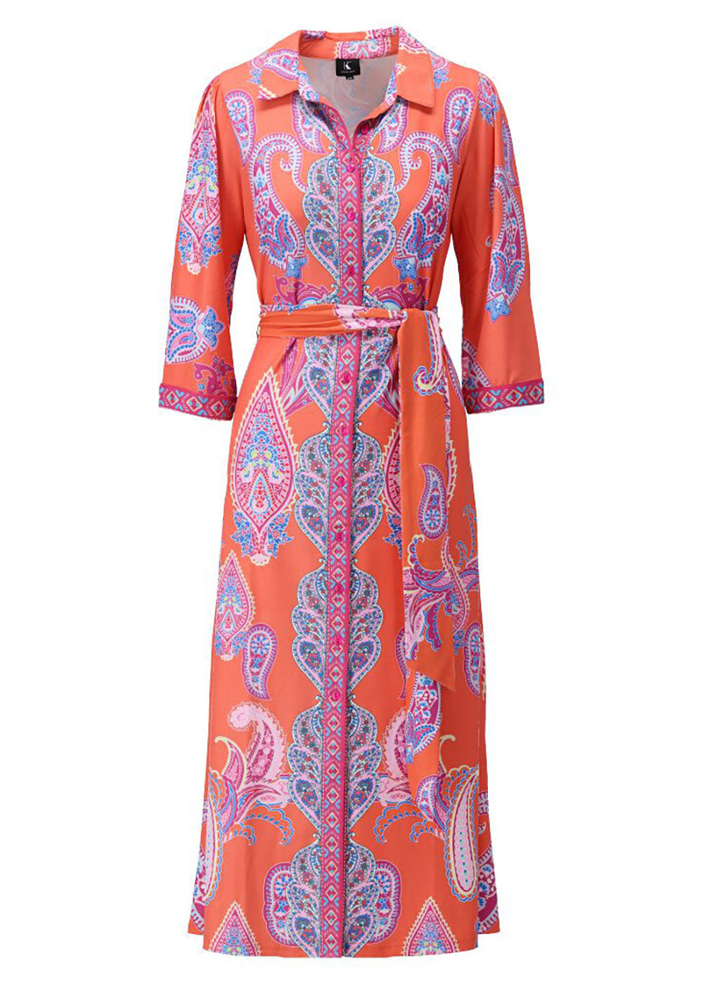 Maxi Polo Dress - Orange