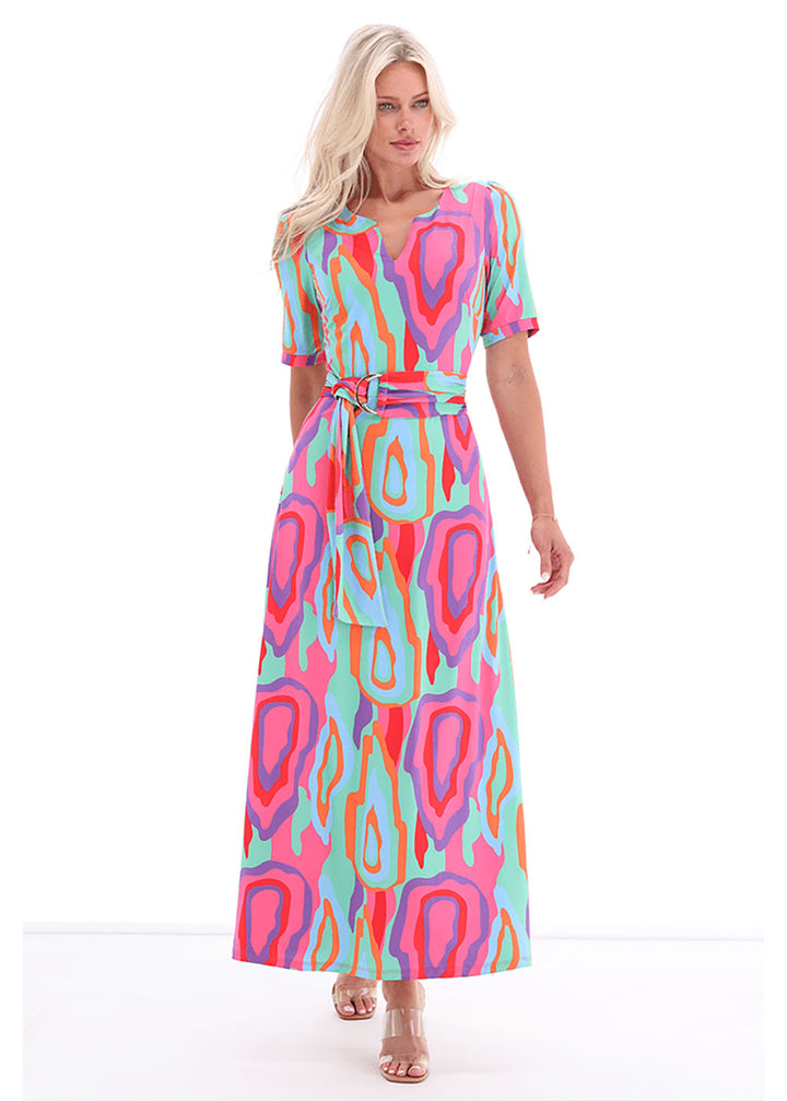 Abstract Maxi Dress