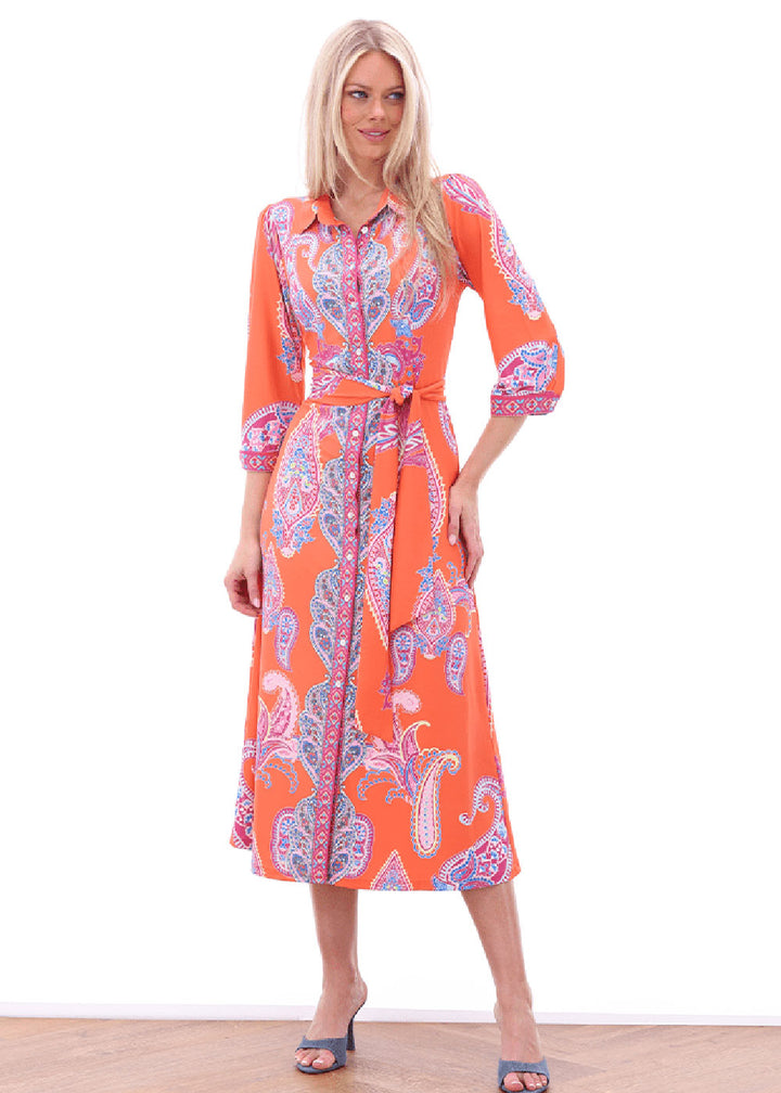 Maxi Polo Dress - Orange