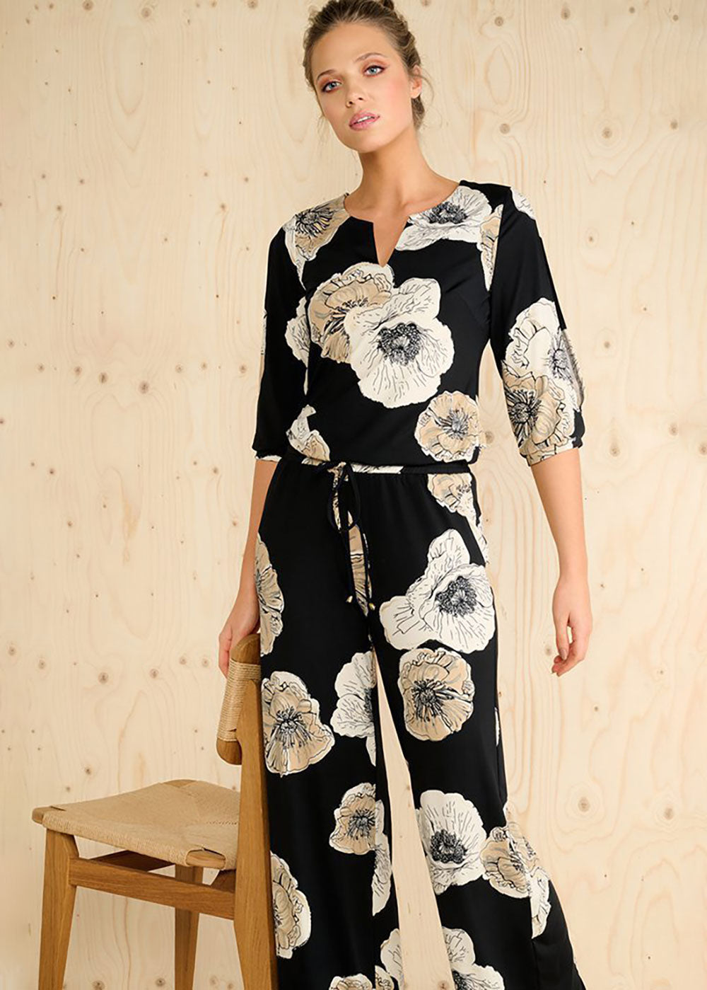 Flower Design Jumpsuit