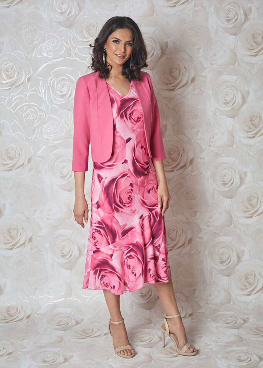 Glitz Cerise Dress & Jacket