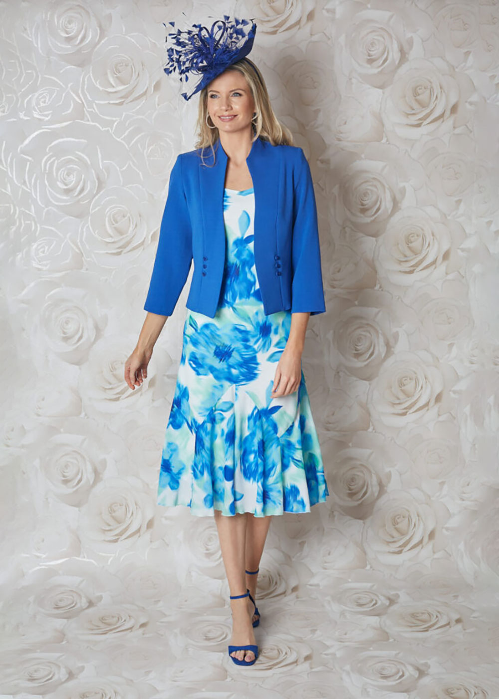 Glitz Blue Dress & Jacket