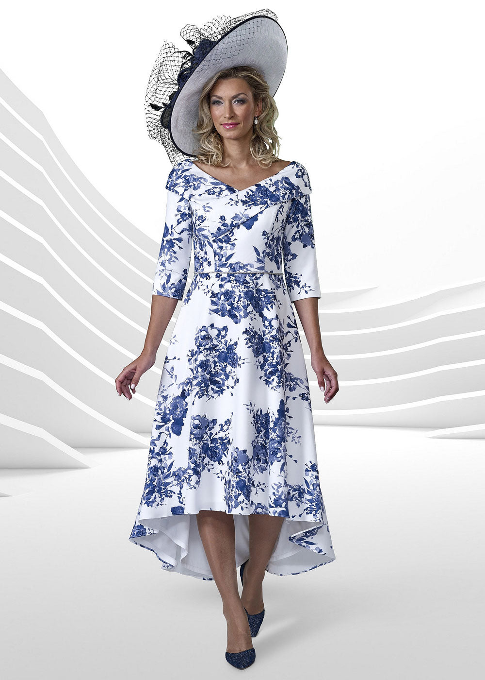Veromia Long Sleeve Floral Dress