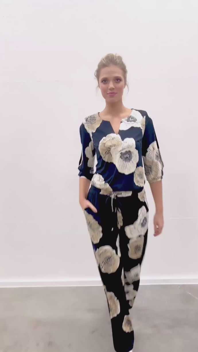 Flower Design Jumpsuit