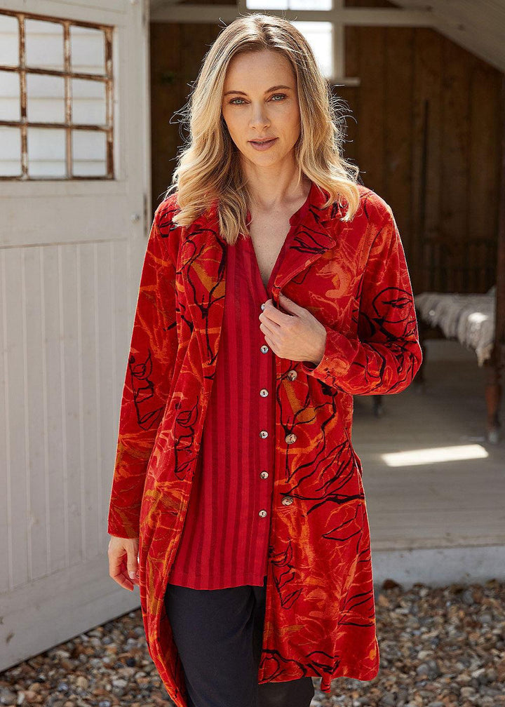 Adini Velvet Valerie Coat - Justina Clothing