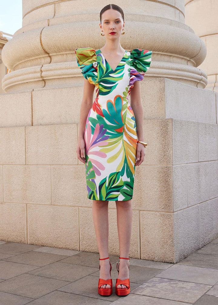 Carla Ruiz Palm Dress - Justina Clothing