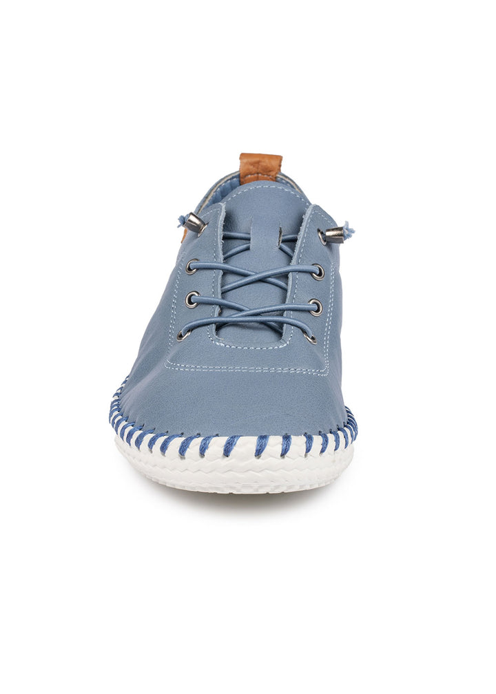 Lunar St Ives Plimsoll - Mid Blue