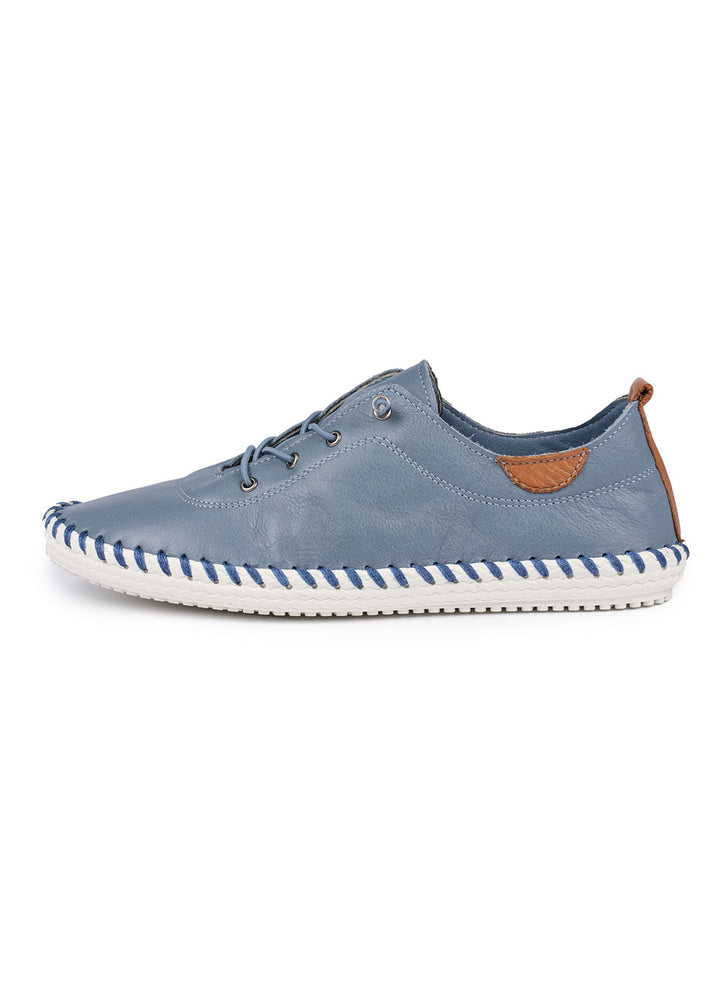 Lunar St Ives Plimsoll - Mid Blue