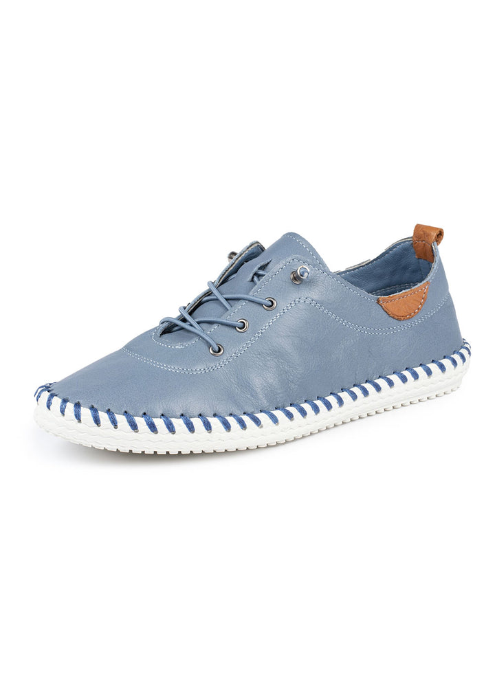 Lunar St Ives Plimsoll - Mid Blue