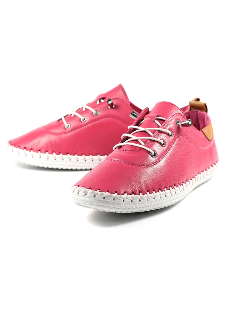 Lunar St Ives Plimsoll - Raspberry
