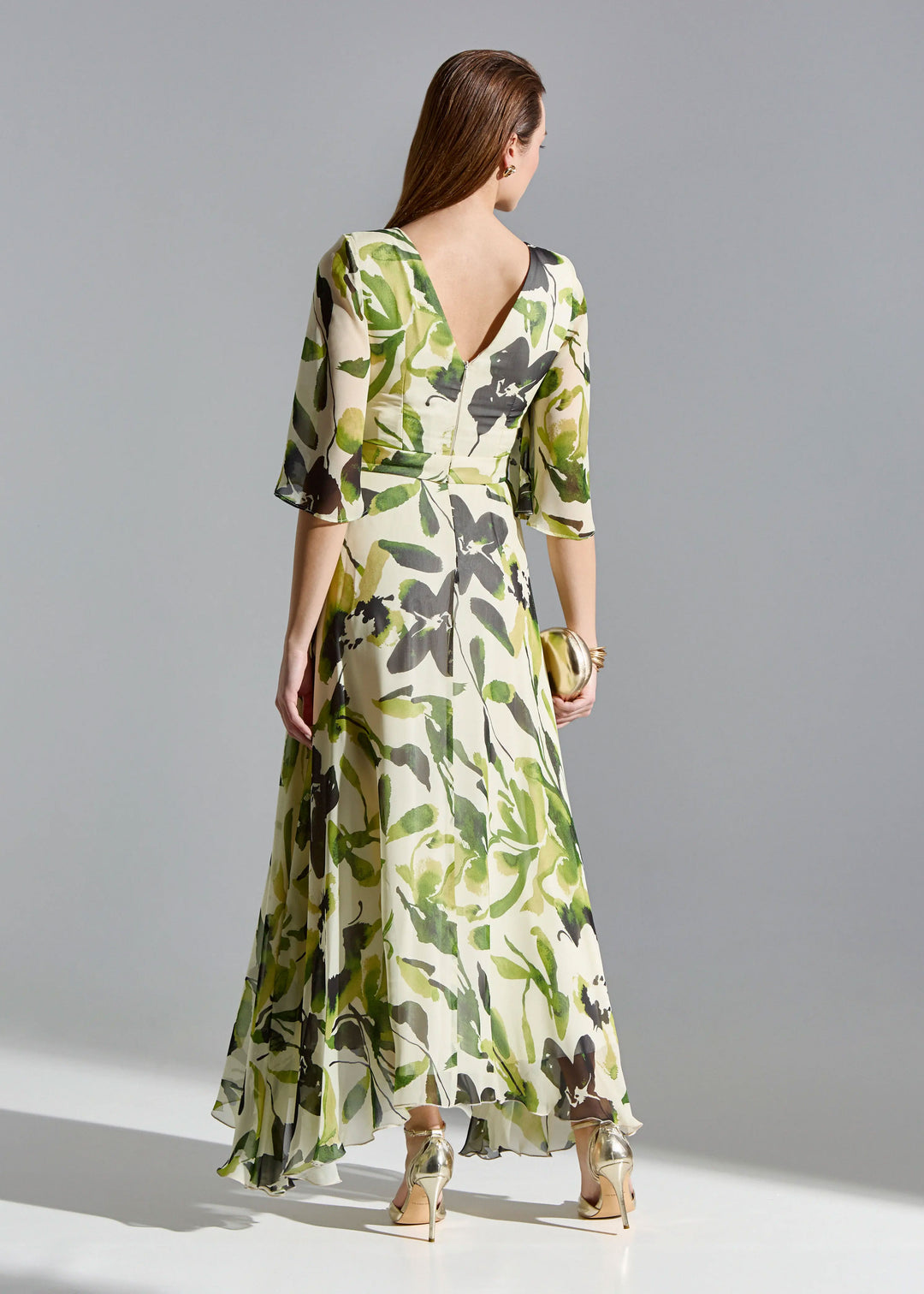 Floral Print Dress - Green