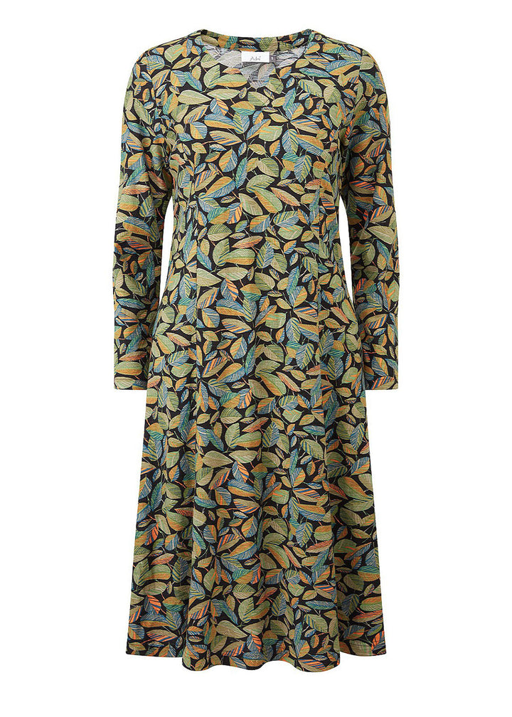 Linear Leaf Freesia Dress