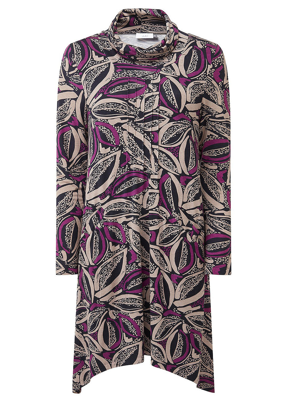 Abstract Leaf Mulberry Tunic