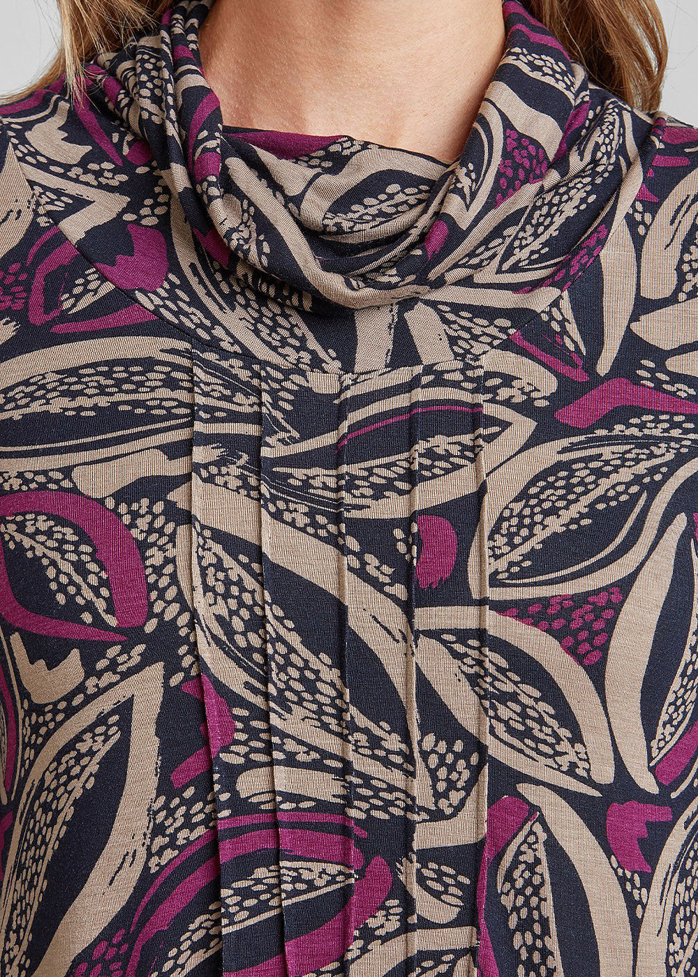 Abstract Leaf Mulberry Tunic