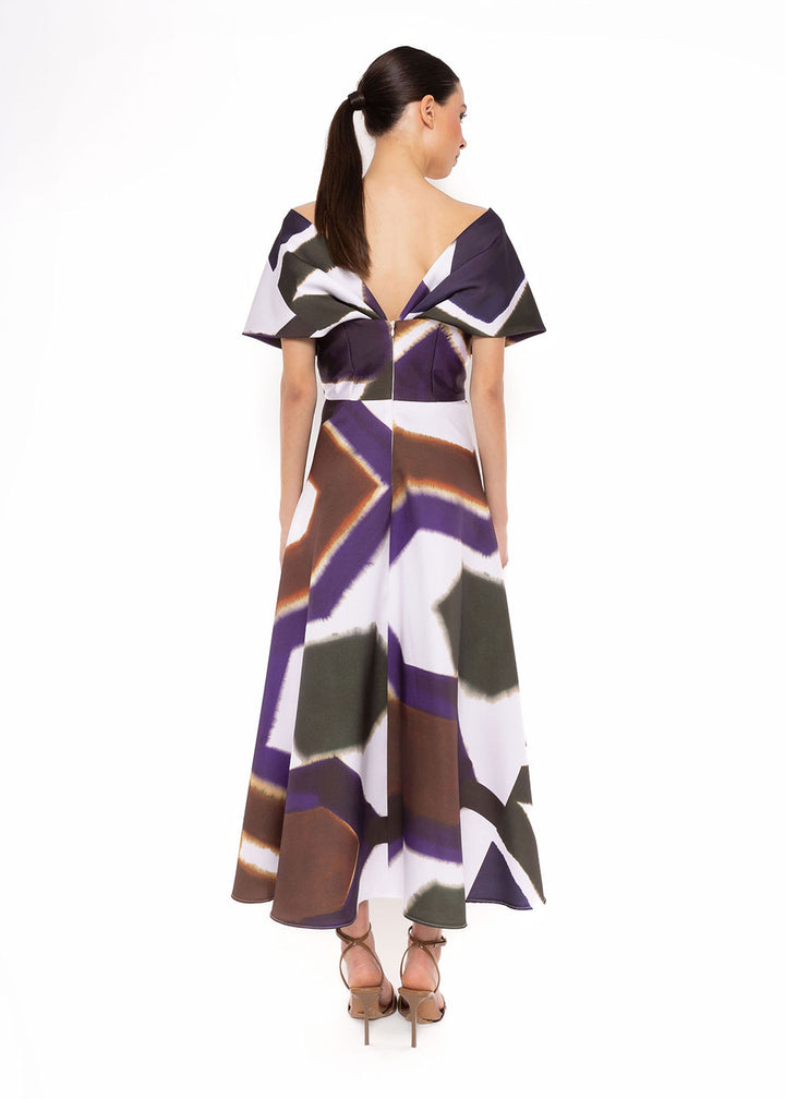 Aztec Off -Shoulder Dress