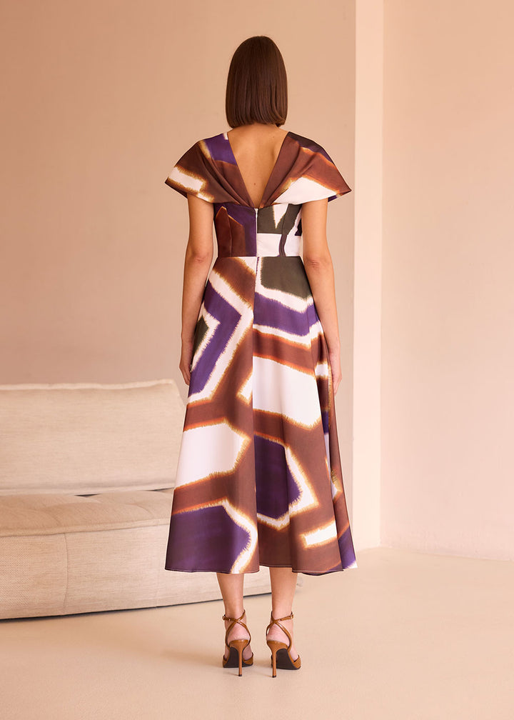 Aztec Off -Shoulder Dress