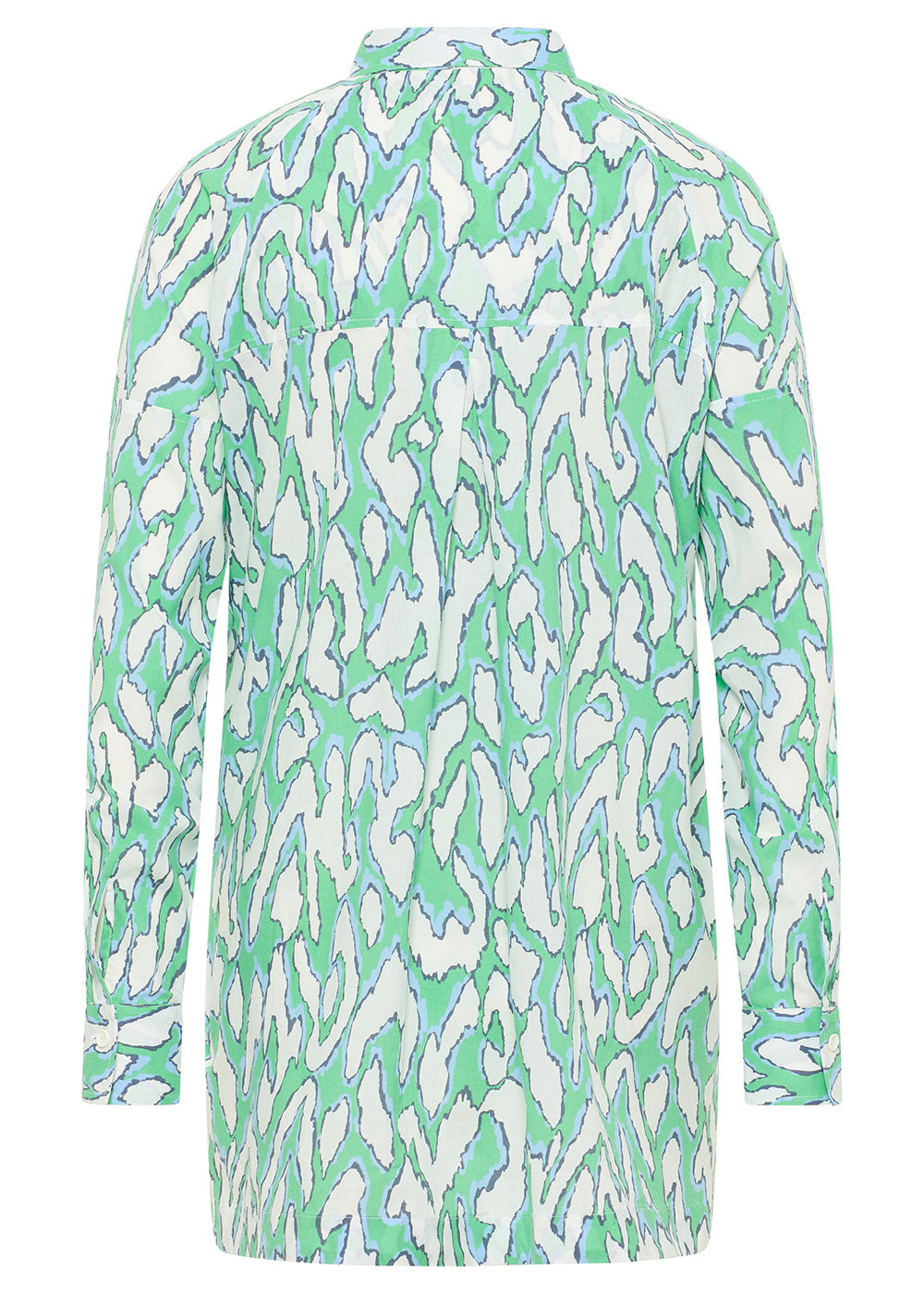 Green Patterned Long Blouse