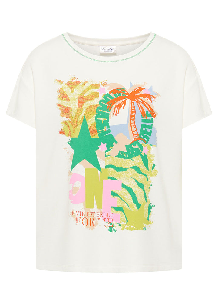 Cream Tropical T-Shirt