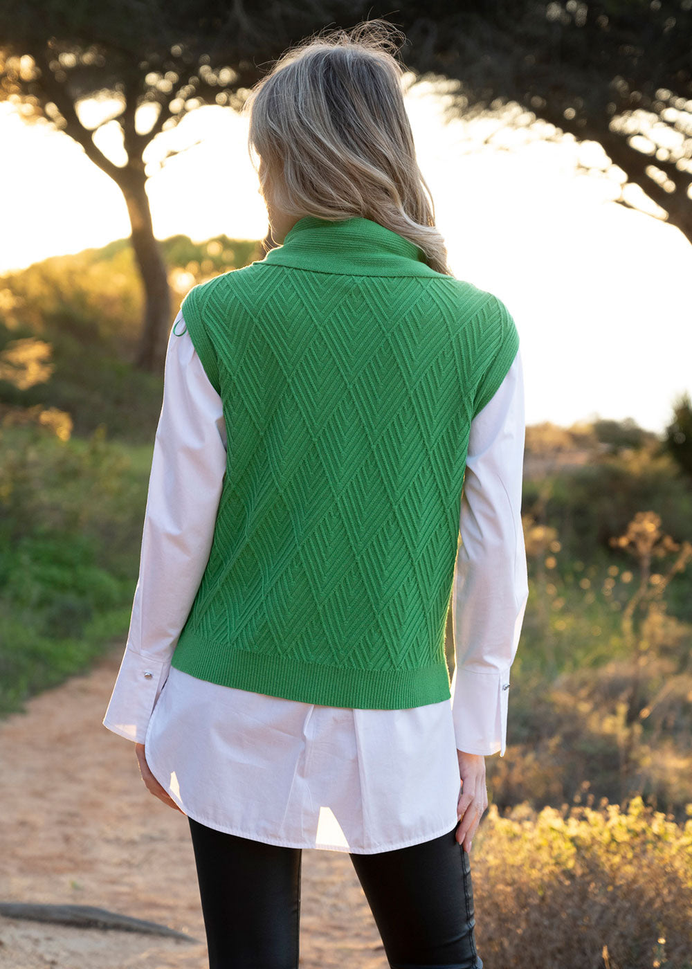 Cowl Neck Sleeveless Sweater