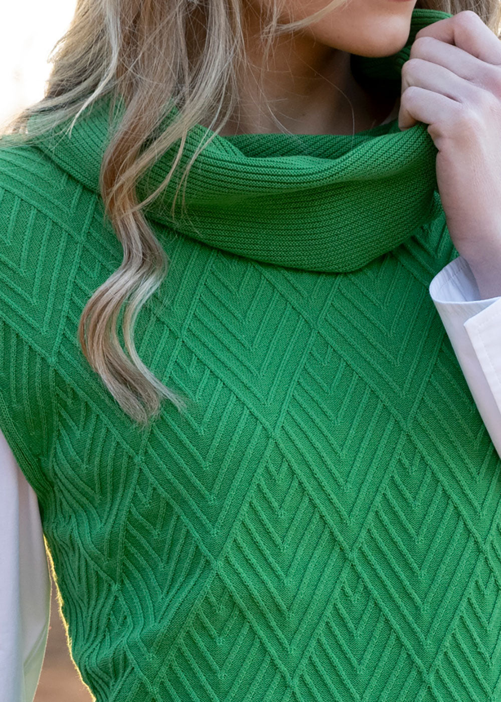 Cowl Neck Sleeveless Sweater
