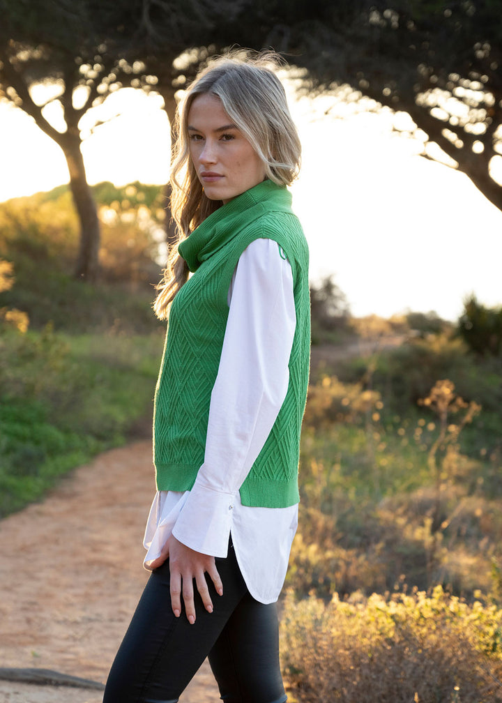 Cowl Neck Sleeveless Sweater