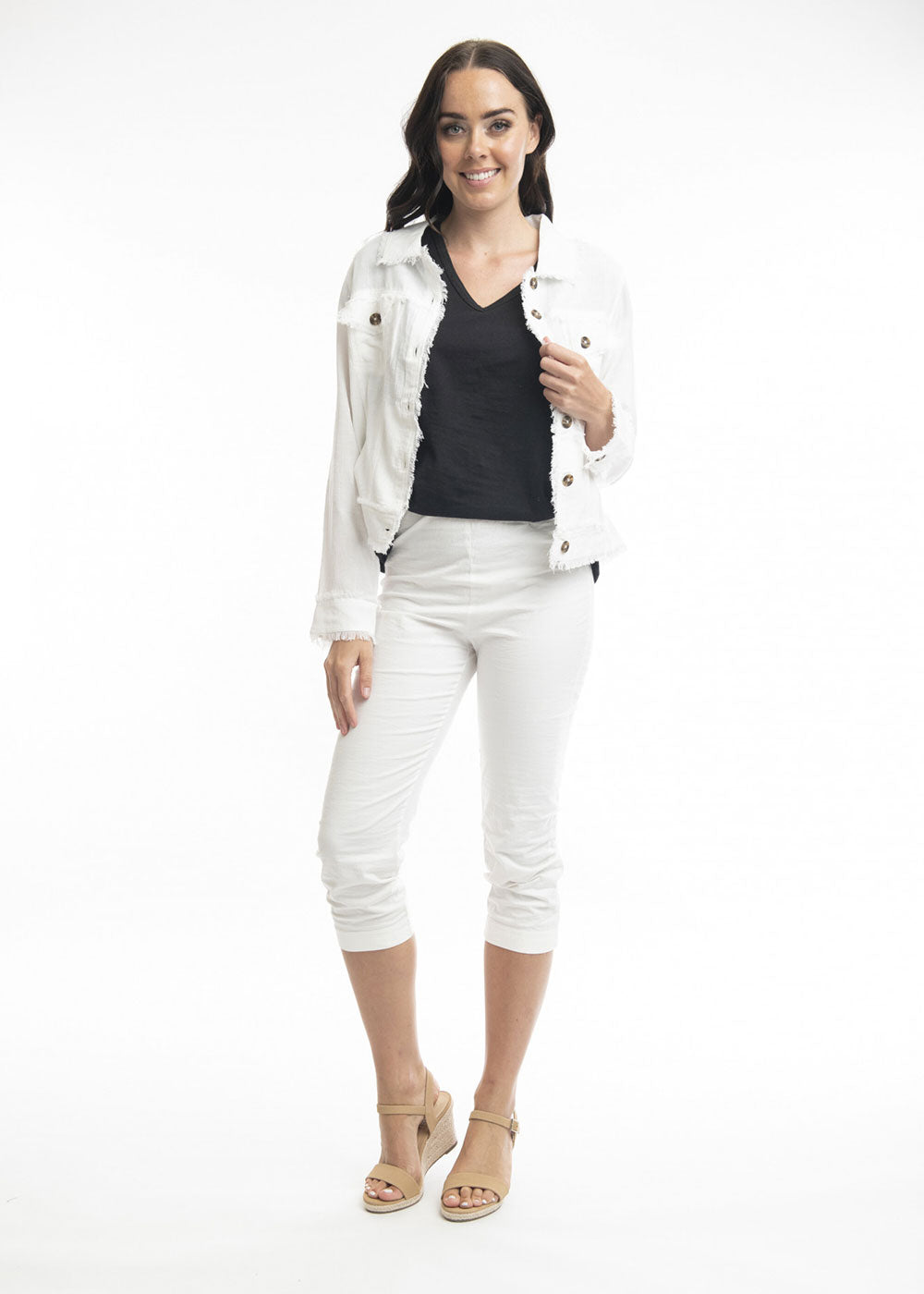 Essentials Linen Jacket - White