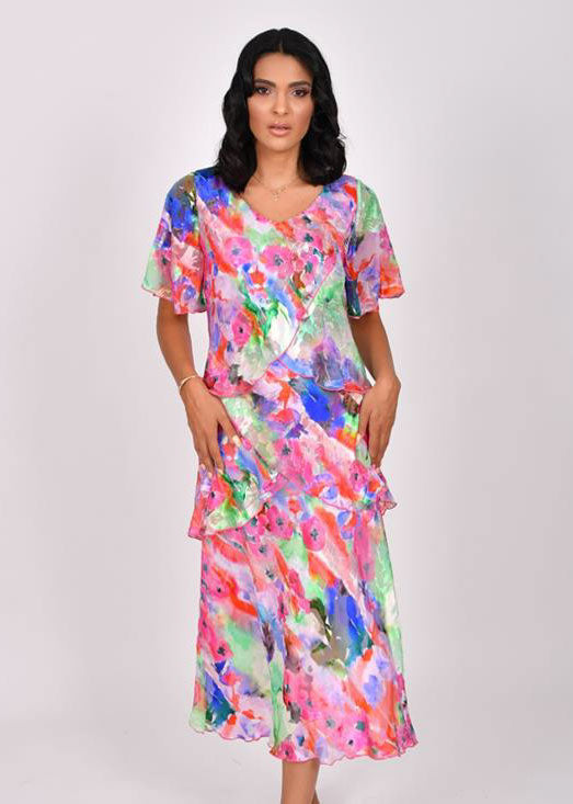 Layered Floral Dress