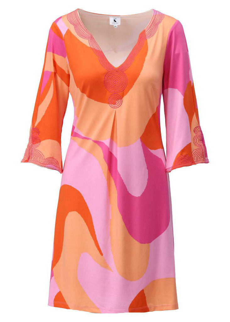 Abstract V-Neck Dress