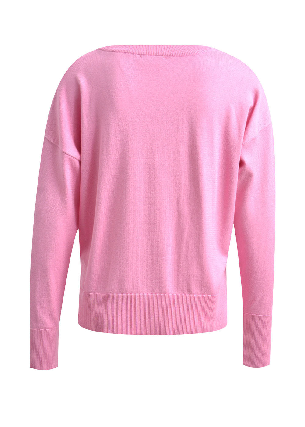 Text Crew Neck Sweater - Pink