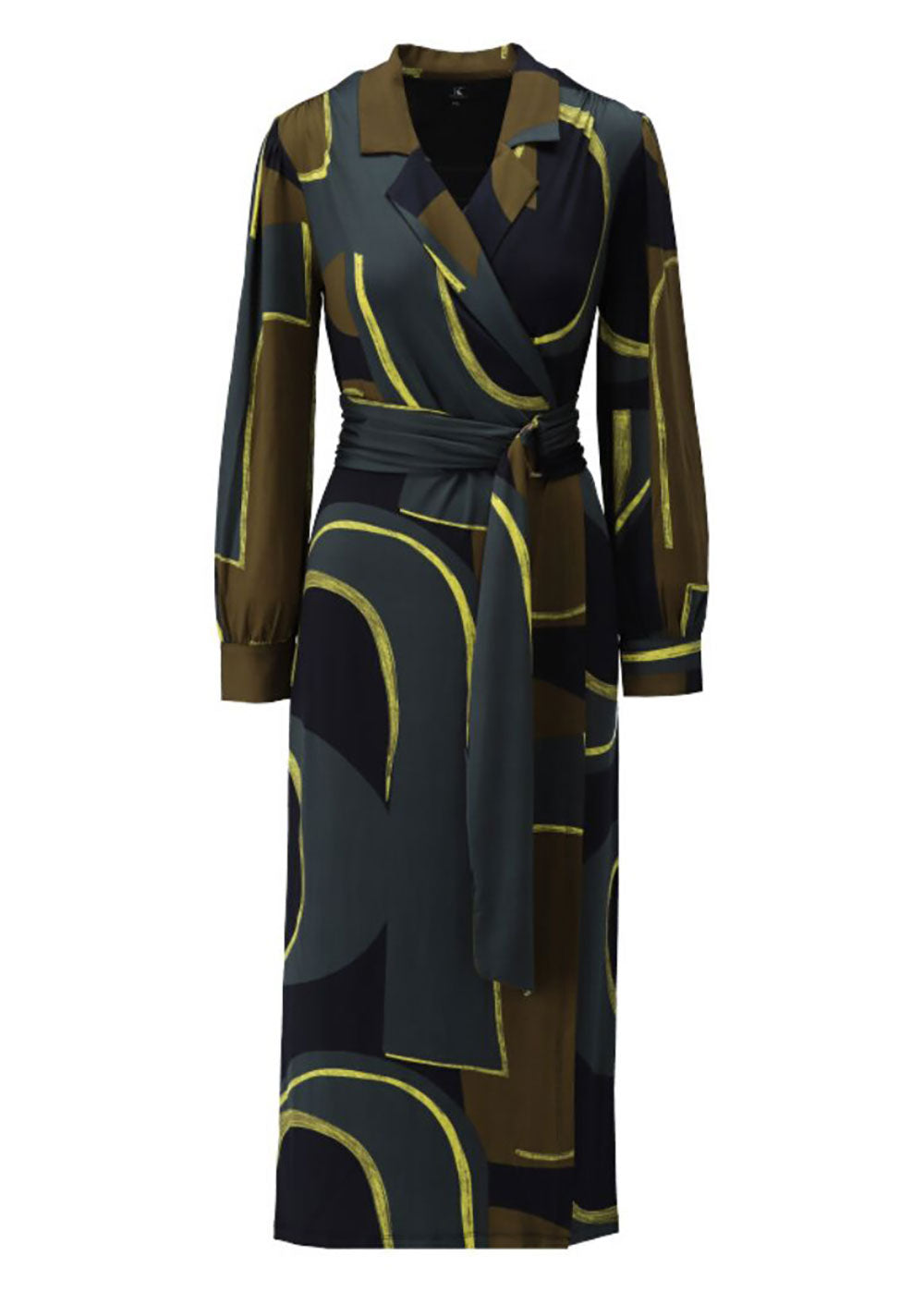 Retro Geometric Print Dress - X141