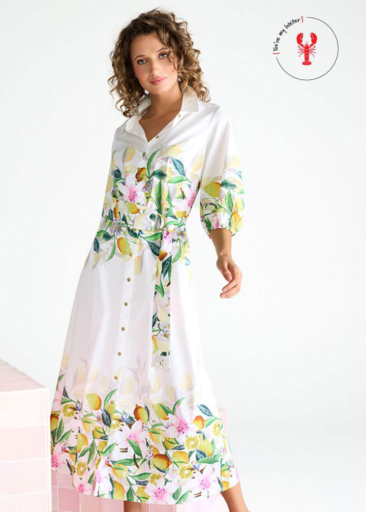 Lemon Cotton Maxi Dress