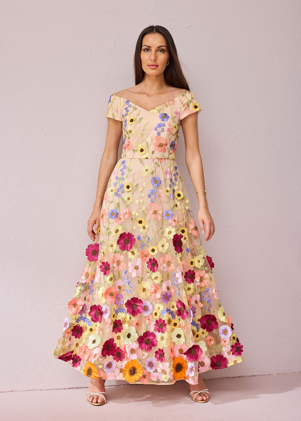 Joy Floral Mesh Dress