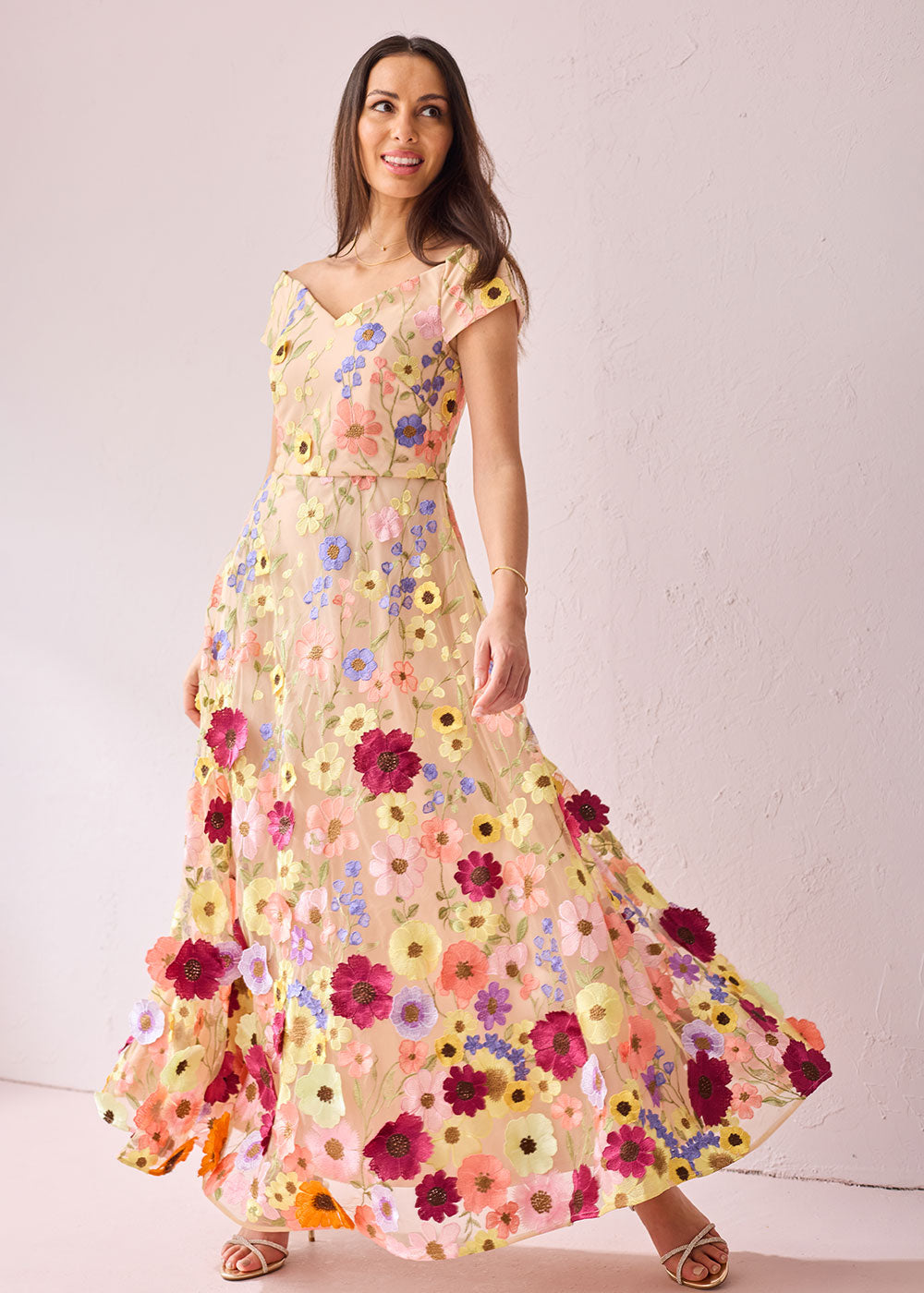 Joy Floral Mesh Dress