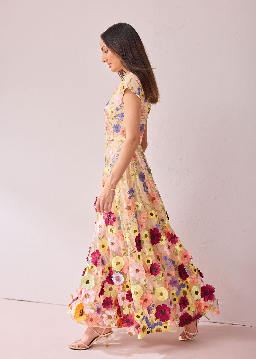 Joy Floral Mesh Dress