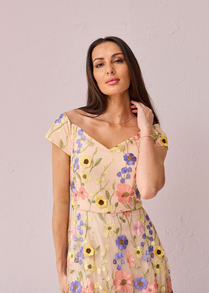 Joy Floral Mesh Dress