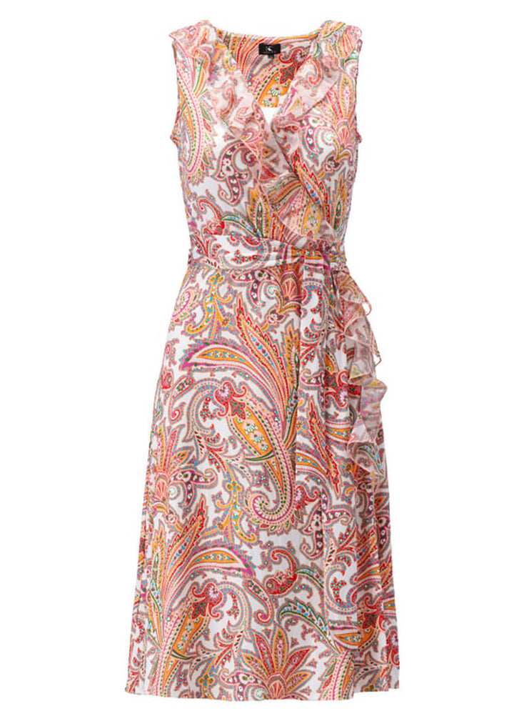 K-Design Orange Paisley Print Dress