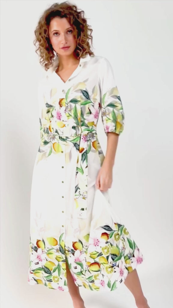 Lemon Cotton Maxi Dress