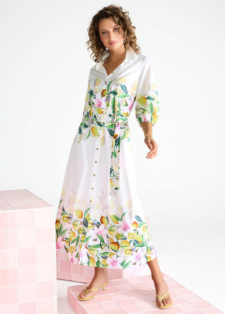 Lemon Cotton Maxi Dress
