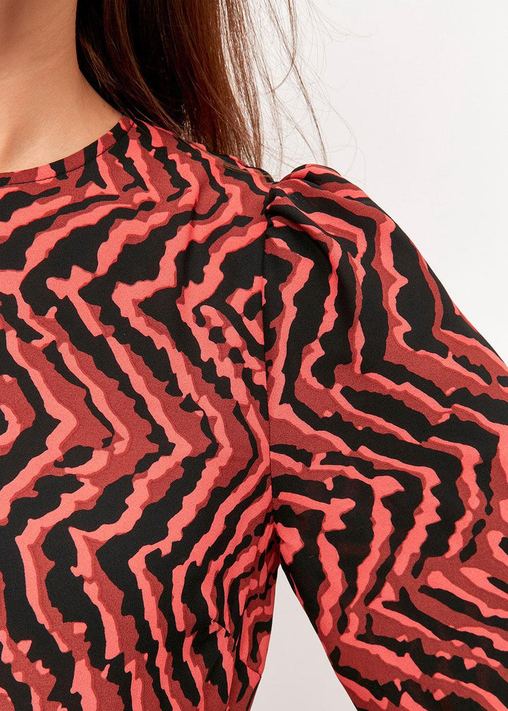 Sonder Studio Berry Animal Print Dress - Justina Clothing
