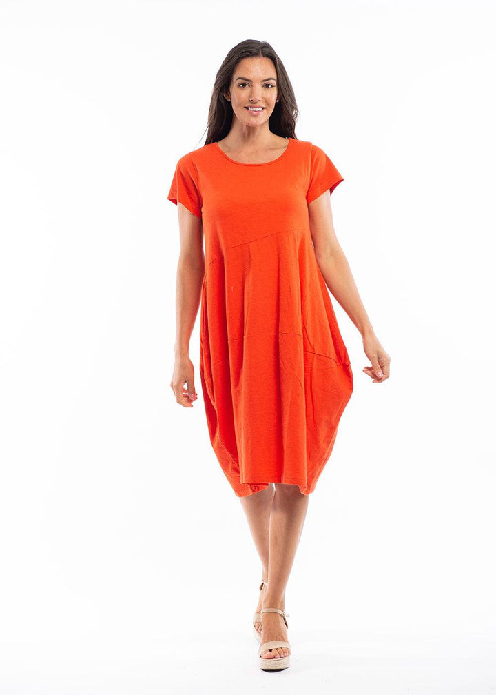 Orientique Bubble Panels Dress - Justina Clothing