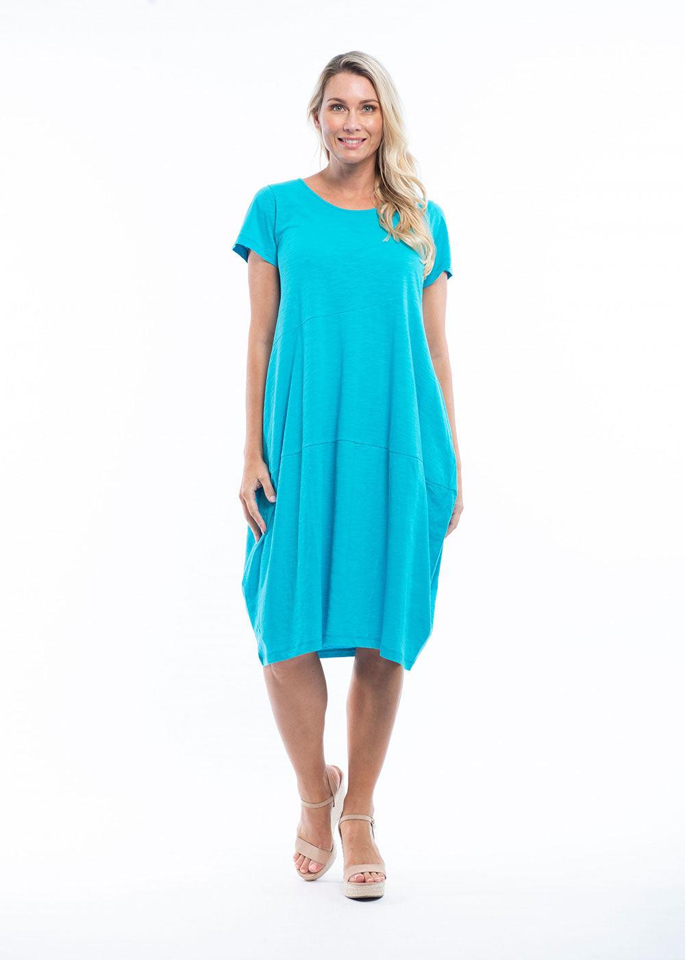 Orientique Bubble Panels Dress - Justina Clothing