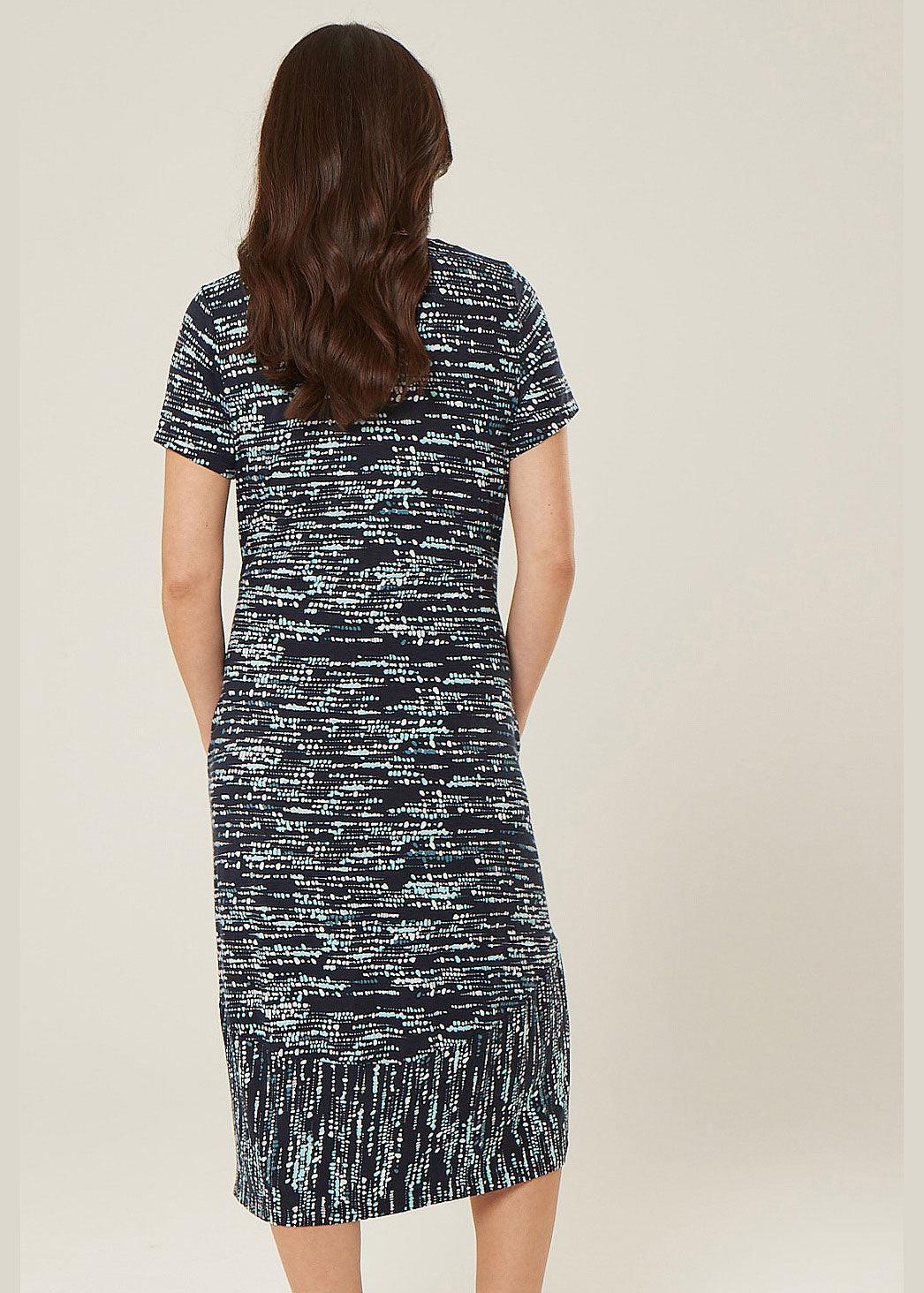 Adini Abacus Print Faye Dress - Justina Clothing