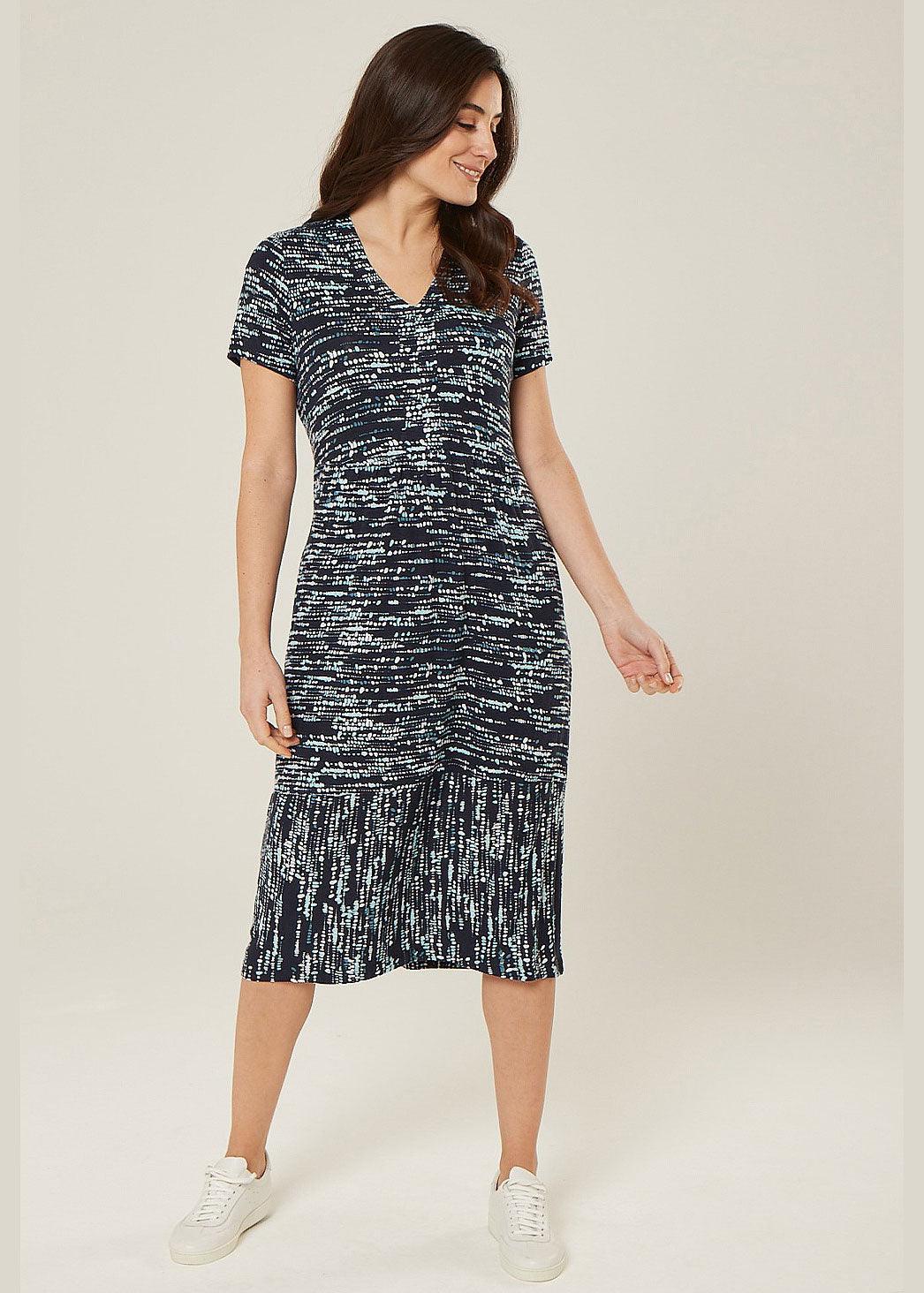 Adini Abacus Print Faye Dress - Justina Clothing