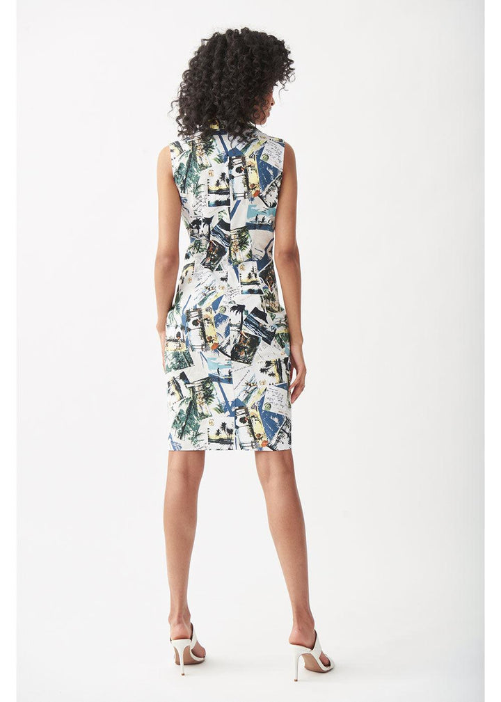 Joseph Ribkoff Postcard Print Dress - Justina Clothing