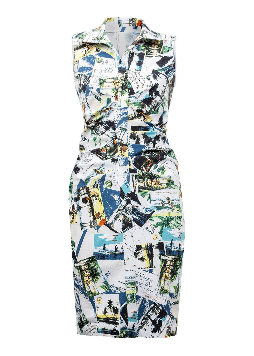 Joseph Ribkoff Postcard Print Dress - Justina Clothing